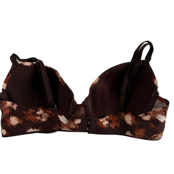 Danskin Intimates T Shirt Bra Size 36B Brown Abstract Print Underwired Comfort - Picture 7 of 9